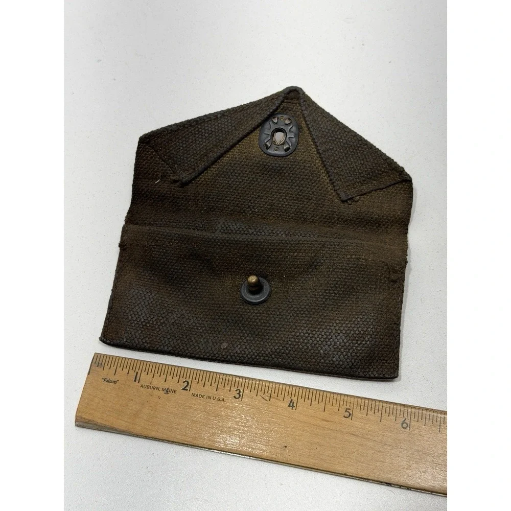ORIGINAL WWII US ARMY INFANTRY M1942 FIRST AID CARLISLE BANDAGE CARRY BELT POUCH